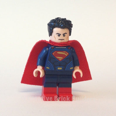 LEGO Minifigure-Superman - Dark Blue Suit, Tousled Hair, Red Boots-Super Heroes-SH220-Creative Brick Builders